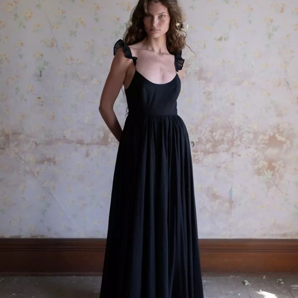 Selkie Dresses & Skirts - Selkie Caviar Penny Lane Black Maxi Sundress Sleeveless Scoop Neck NWOT